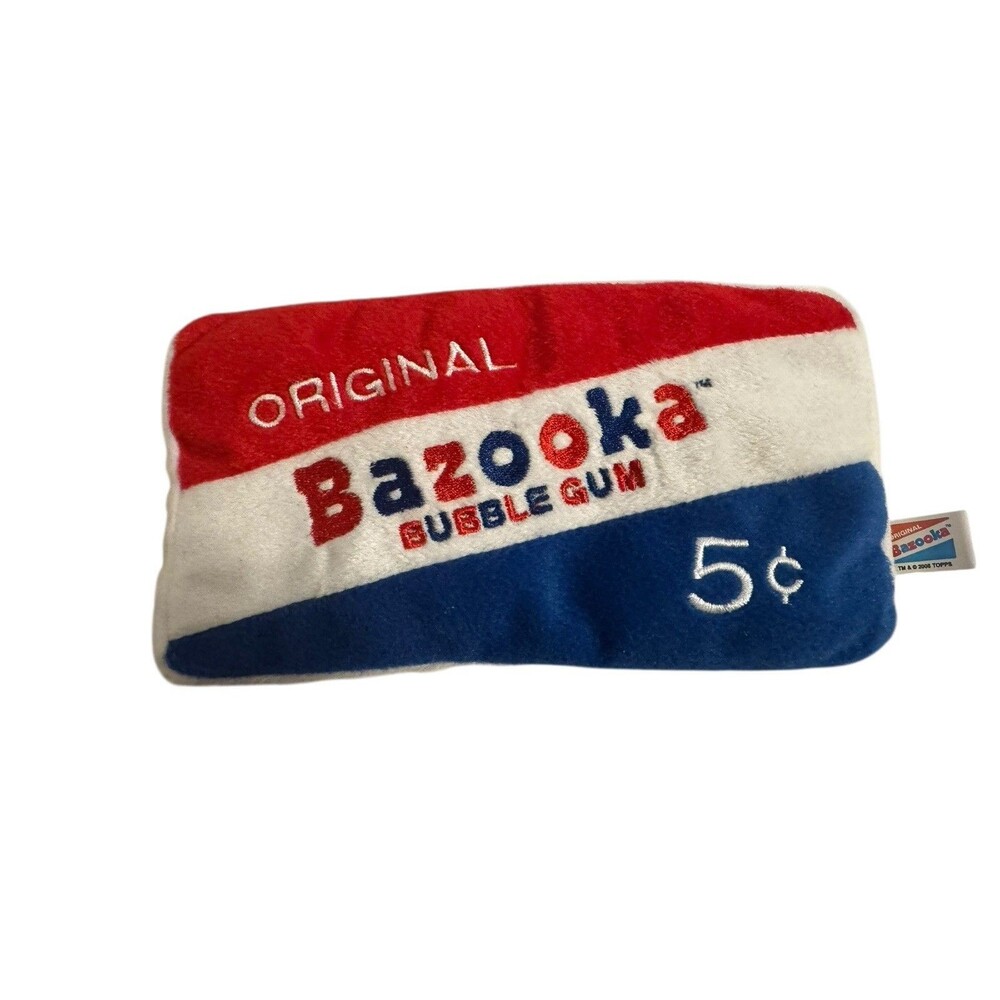 2008 Topps Bazooka Bubble Gum Plush Pillow Advertising 8in X 4in